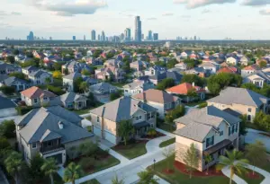 Modern homes in Houston featuring smart technologies and community amenities.