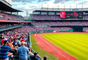 Crowd enjoying a minor league baseball game in Houston