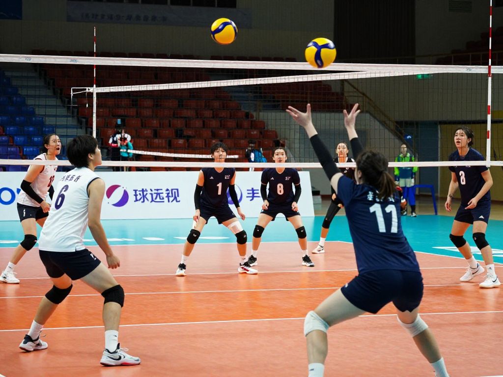 Houston Volleyball team in practice
