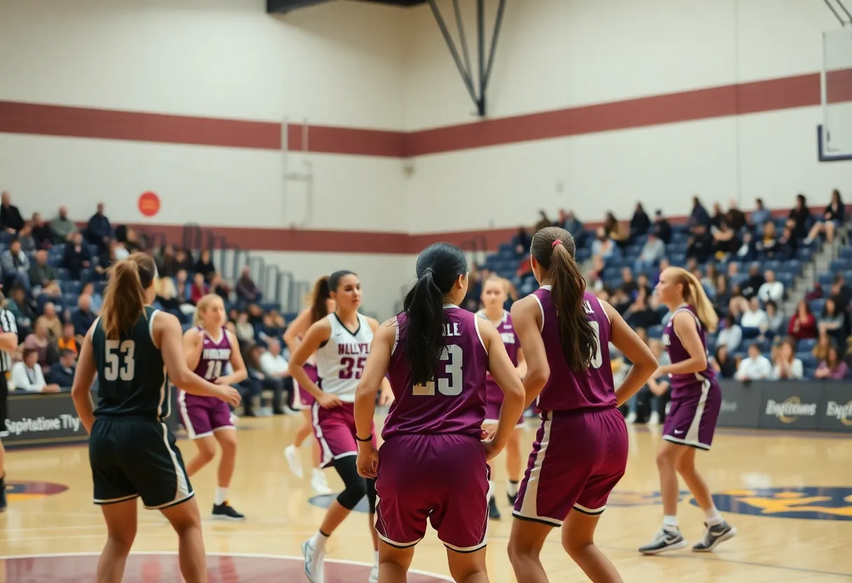 Action from the University of Houston versus New Mexico Lobos women's basketball game.