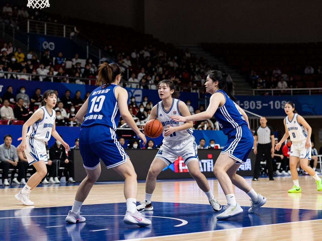 Houston Women's Basketball team competing in a game