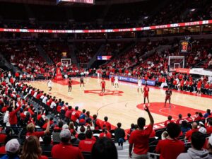 Crowd at Houston Women's Basketball Red Out Game