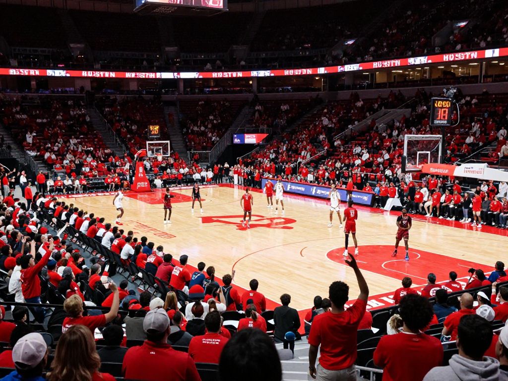 Crowd at Houston Women's Basketball Red Out Game