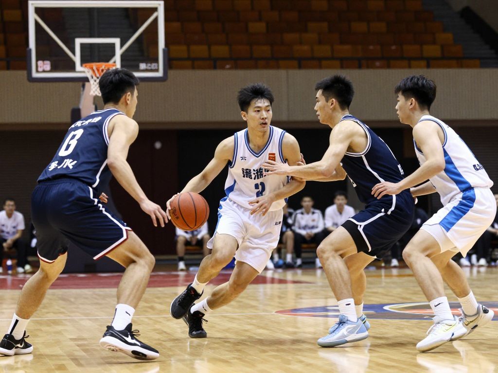 Rice University Owls basketball team playing during an intense match