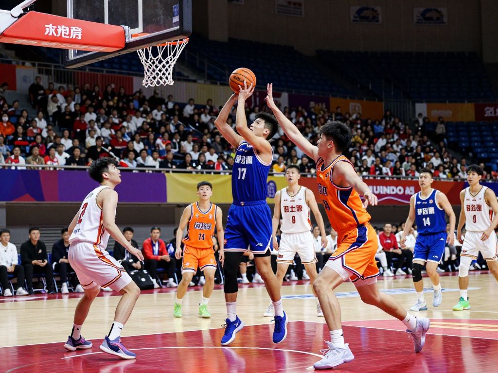 Sam Houston Bearkats playing against Oregon State Beavers in a college basketball game.