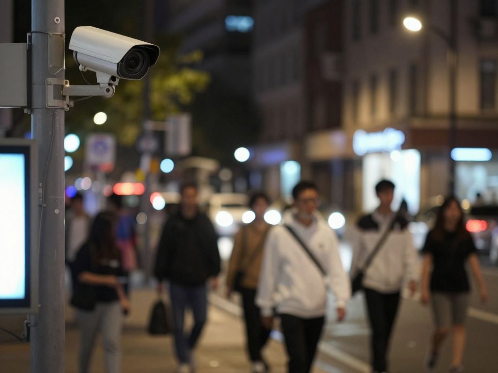 Surveillance footage from Houston's Asiatown at night