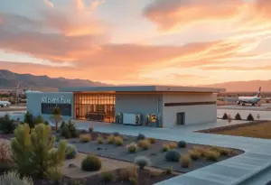 Rendering of a sustainable aviation fuel facility