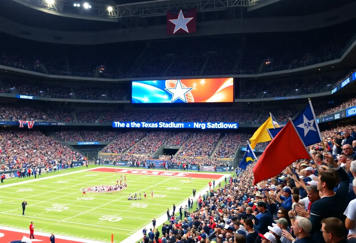 Crowd at the Texas Bowl in NRG Stadium