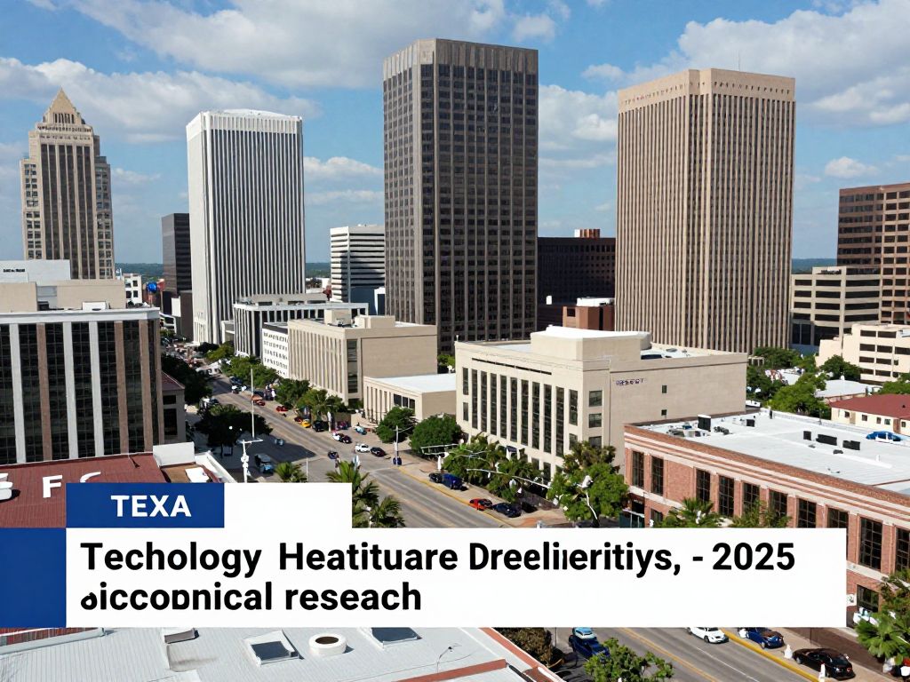 Texas business district representing various industries affected by layoffs