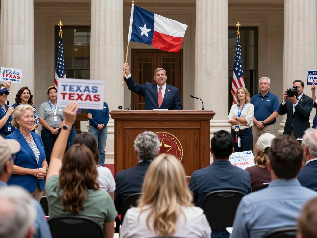 Visual representation of the Texas Senate Race dynamics and community involvement.