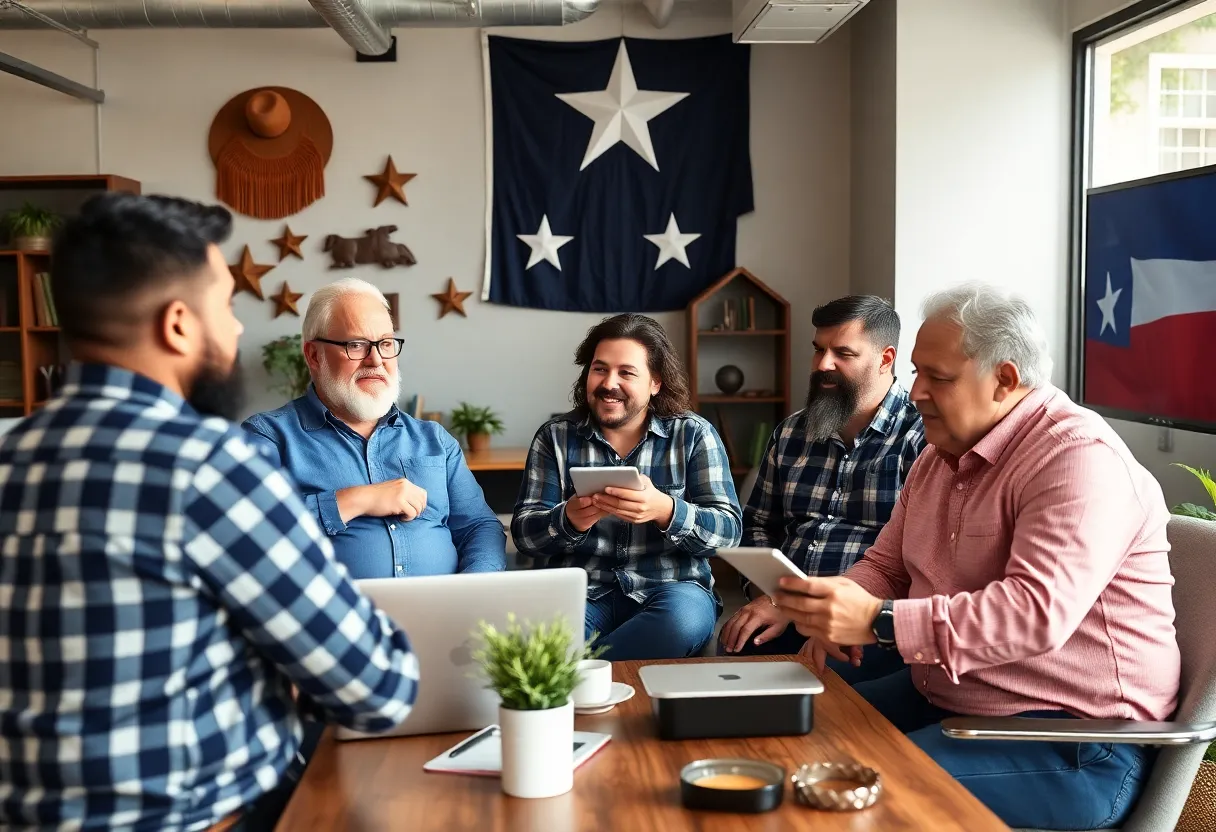 Group of veteran entrepreneurs working together in an office