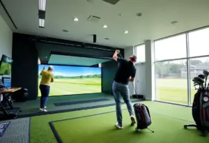 Interior view of the True Spec Golf fitting facility in Houston
