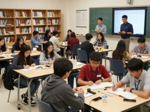 Students at UTEP participating in career development activities on campus