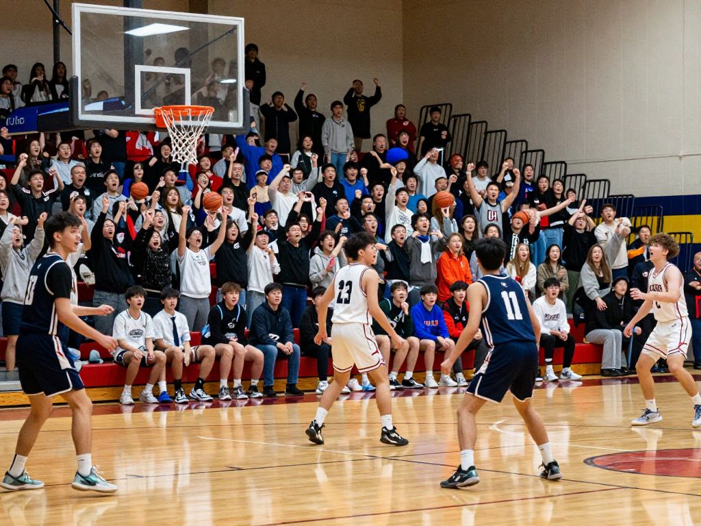 Anderson Trojans and McCallum Knights compete in a high school basketball game