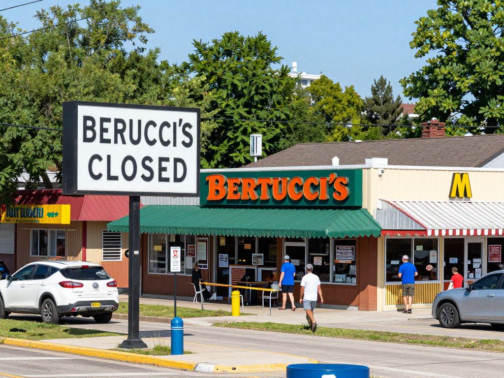 Closed Bertucci's restaurant in a Houston suburb.