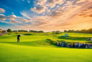 Golf course scene during the Chevron Championship
