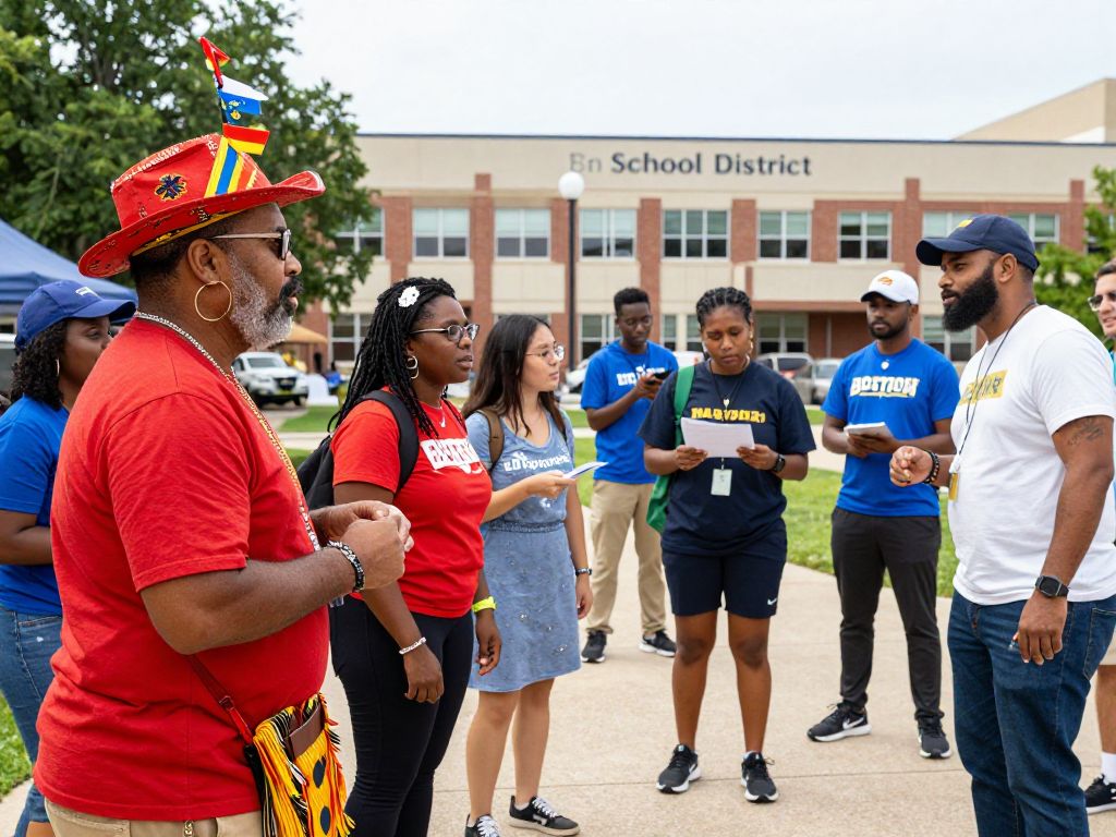 Community event in Houston with diverse participation