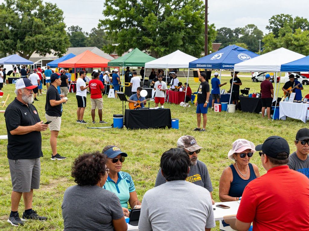 Community members participating in local events in Sugar Land