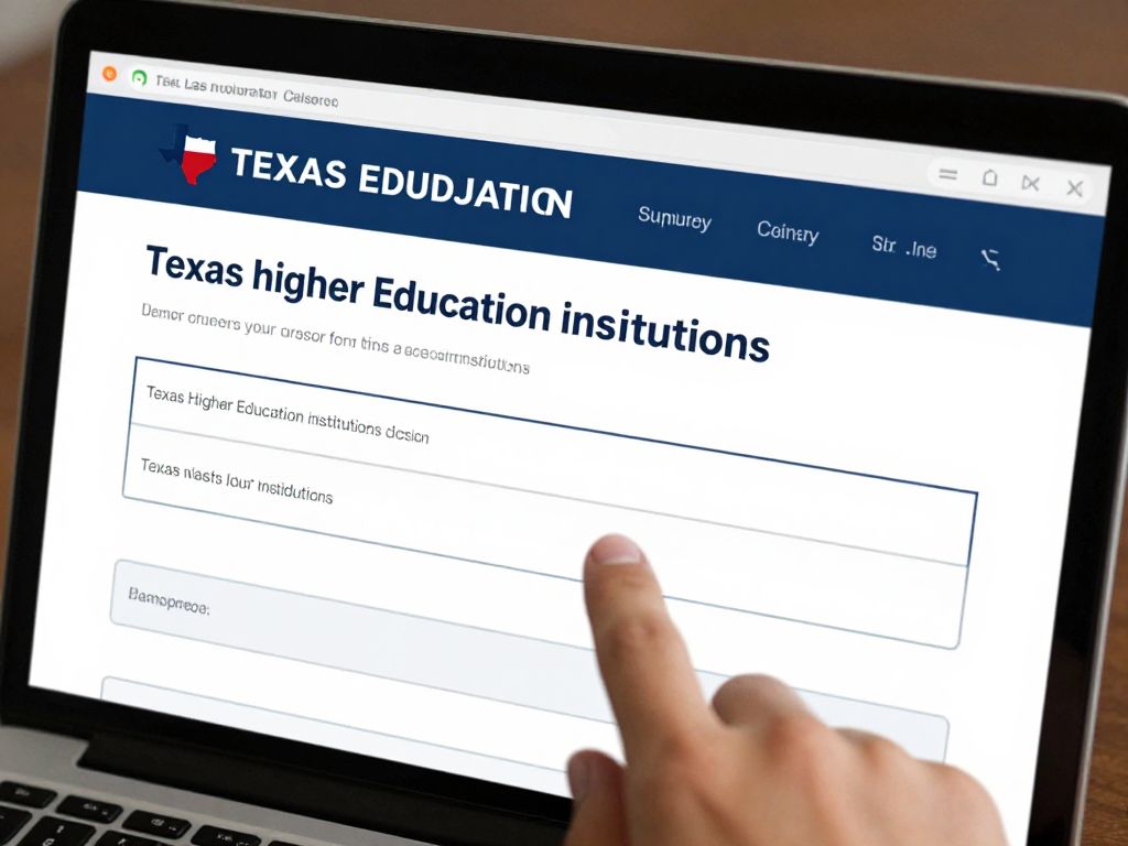Screenshot of Texas Higher Education Ombudsman complaint website