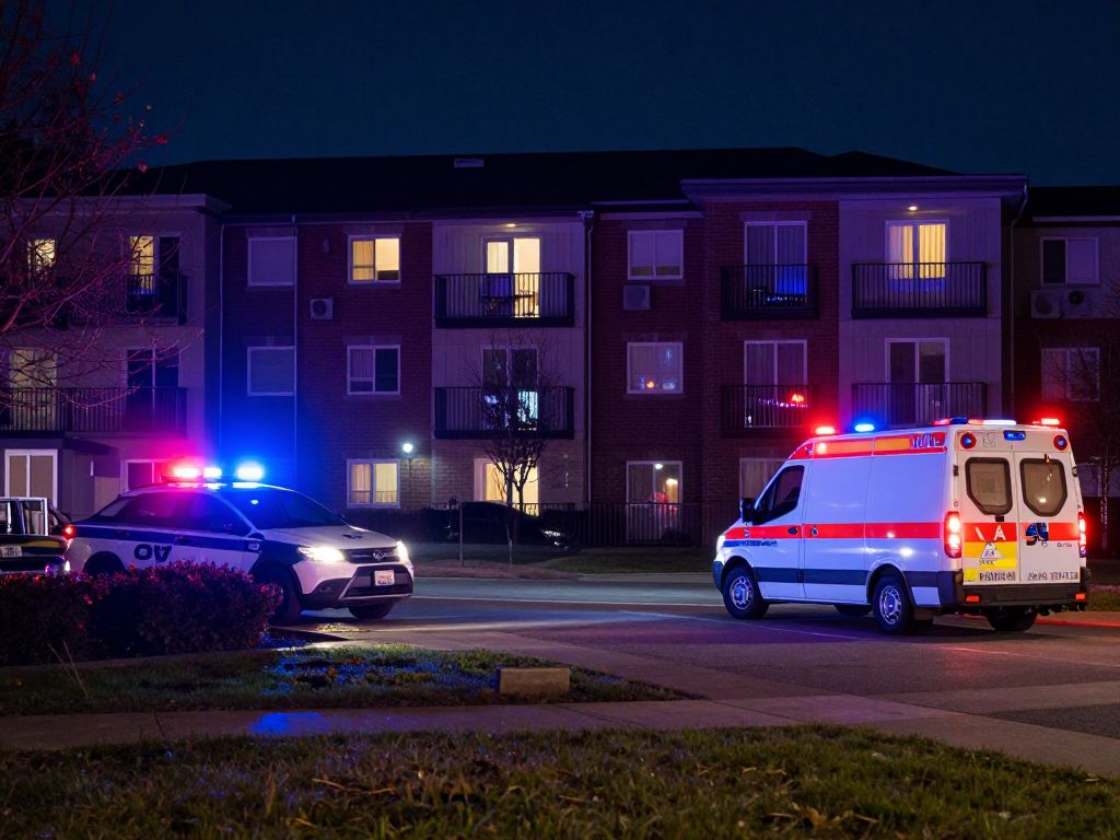 Police and medical team responding to a shooting incident in Houston