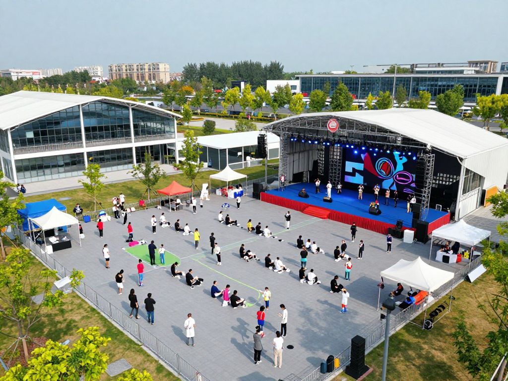 A lively community gathering at the new ExxonMobil Baytown Events Center.