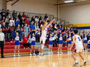 High school basketball game featuring players on the court in Jacksonville