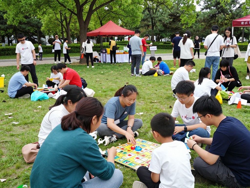 Community members engaged in local activities in Lake Houston