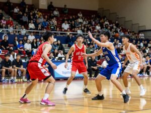 Players from Second Baptist Eagles basketball team in action during a game