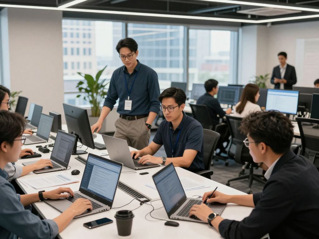 Houston entrepreneurs working together on lead generation strategies