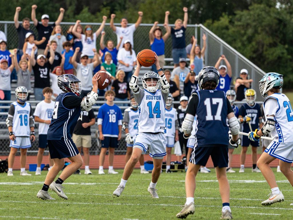 High school athletes in Houston competing with spirit and enthusiasm.