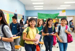 Students participating in school activities at a top-ranked Houston high school