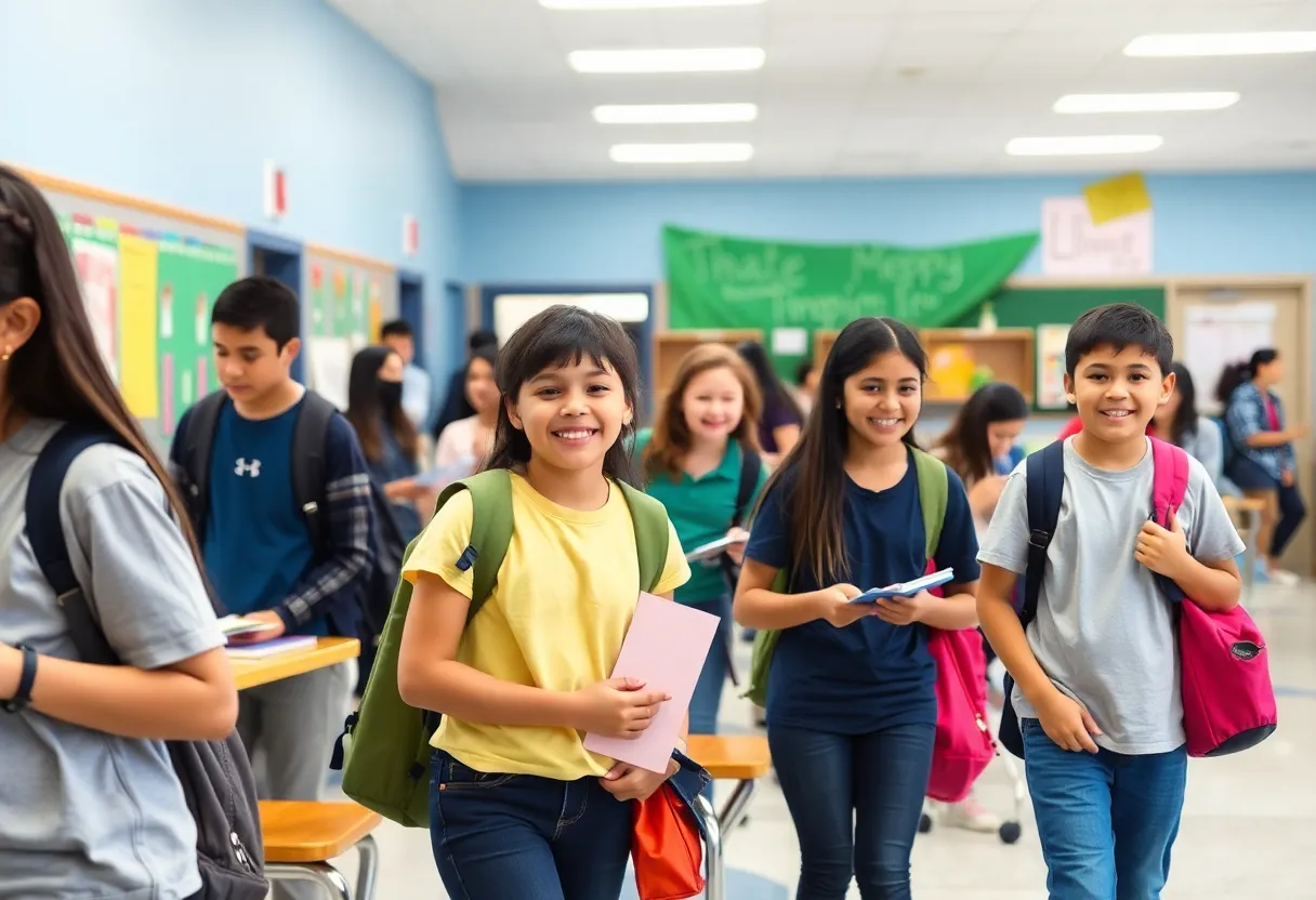 Students participating in school activities at a top-ranked Houston high school