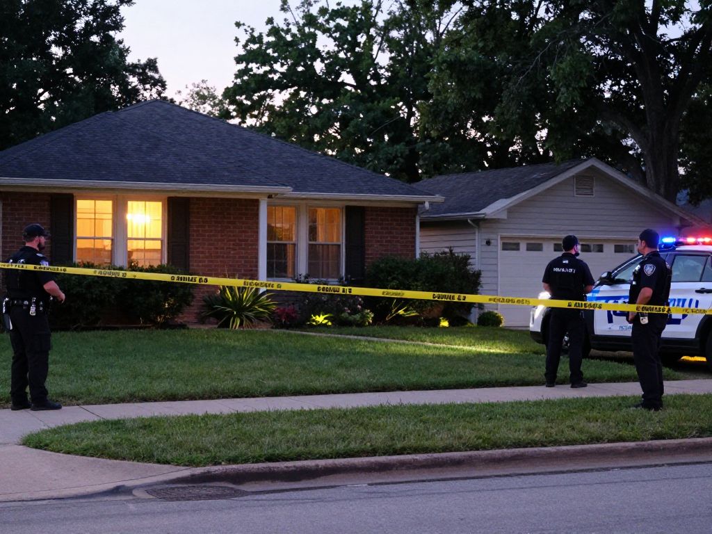 Police investigating a home invasion scene in northeast Houston