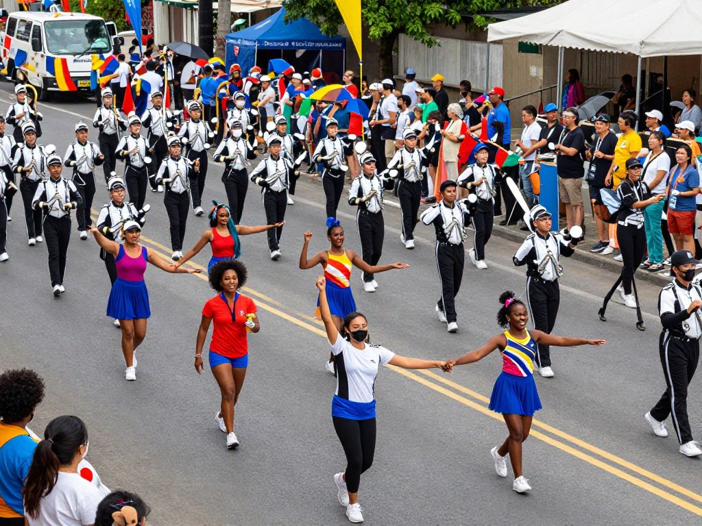 Participants at the Houston MLK Day Parade showcasing community diversity and unity.