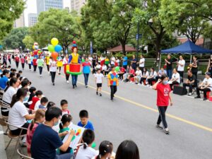 Families celebrating Martin Luther King Weekend in Houston with parades and community activities.