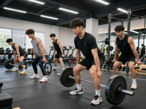 Strength and conditioning training session at University of Houston