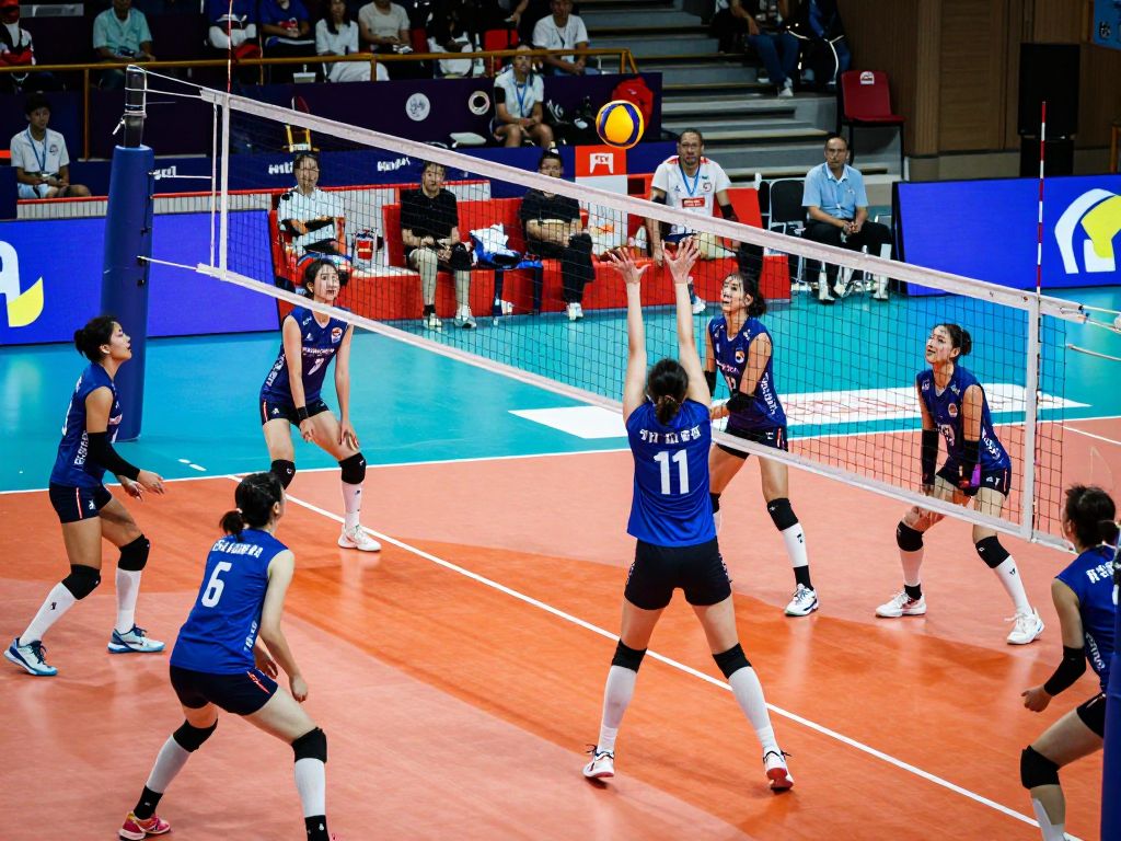 Houston volleyball team during practice session showcasing teamwork and athleticism.