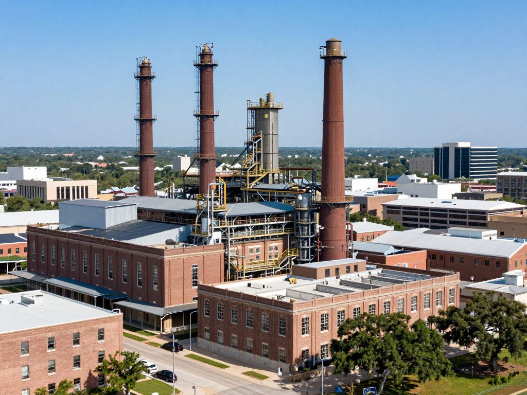 Conceptual depiction of the revitalized Imperial Historic District in Sugar Land, Texas.