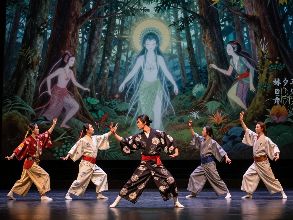 Dance performance inspired by Japanese folklore at Asia Society Houston