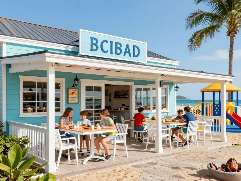 Concept image of Landry's Kitchen with family-friendly dining and outdoor playground