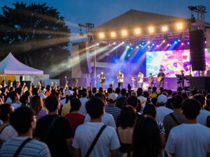 Crowd enjoying performances at the Local Mania 5 music festival in Houston