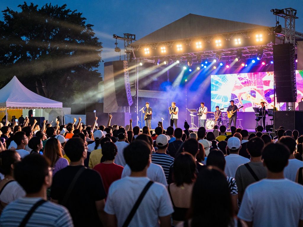 Crowd enjoying performances at the Local Mania 5 music festival in Houston