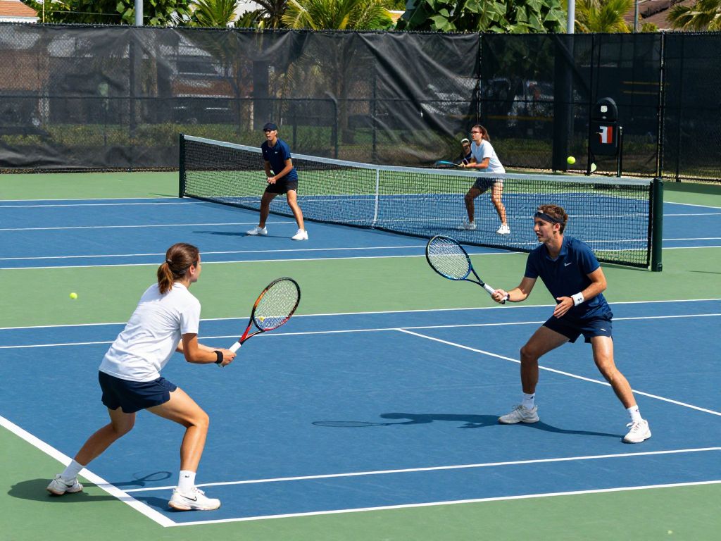Texas Longhorns women's tennis team competing against Iowa