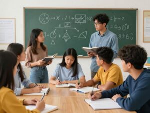 Students participating in STEM education activities