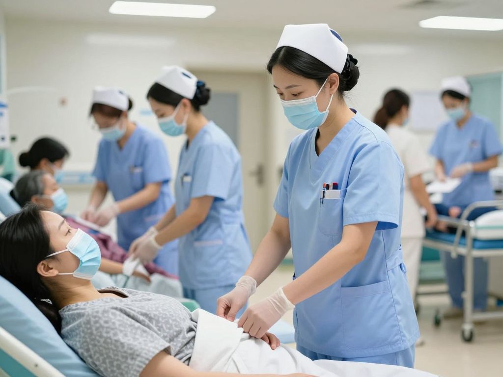 Nurses providing care at a hospital