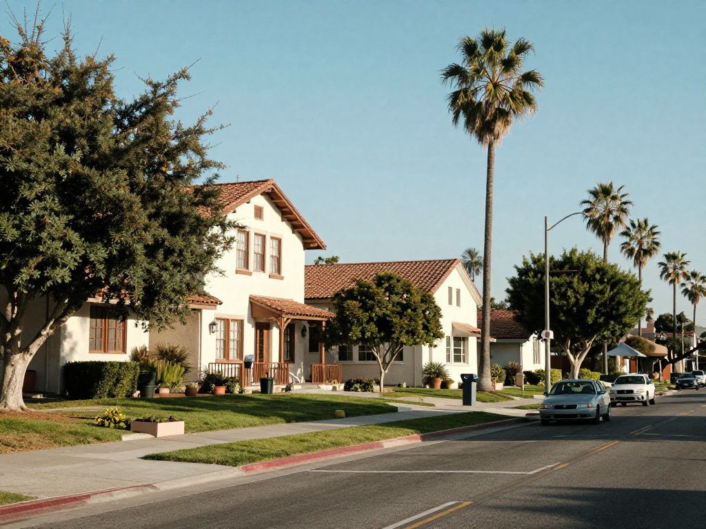 Quiet Pasadena neighborhood capturing residential essence