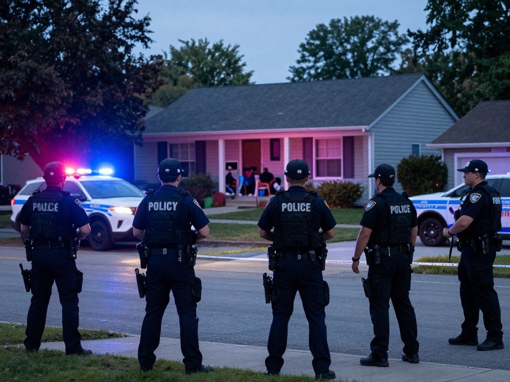 Police respond to a shooting incident in Houston.
