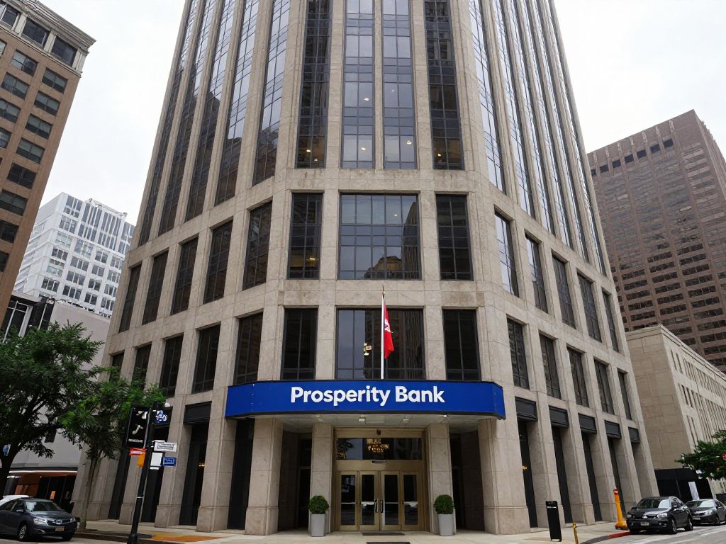 Exterior view of Prosperity Bank building in Houston