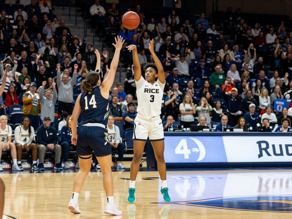 Rice Owls women's basketball team competing against Charlotte
