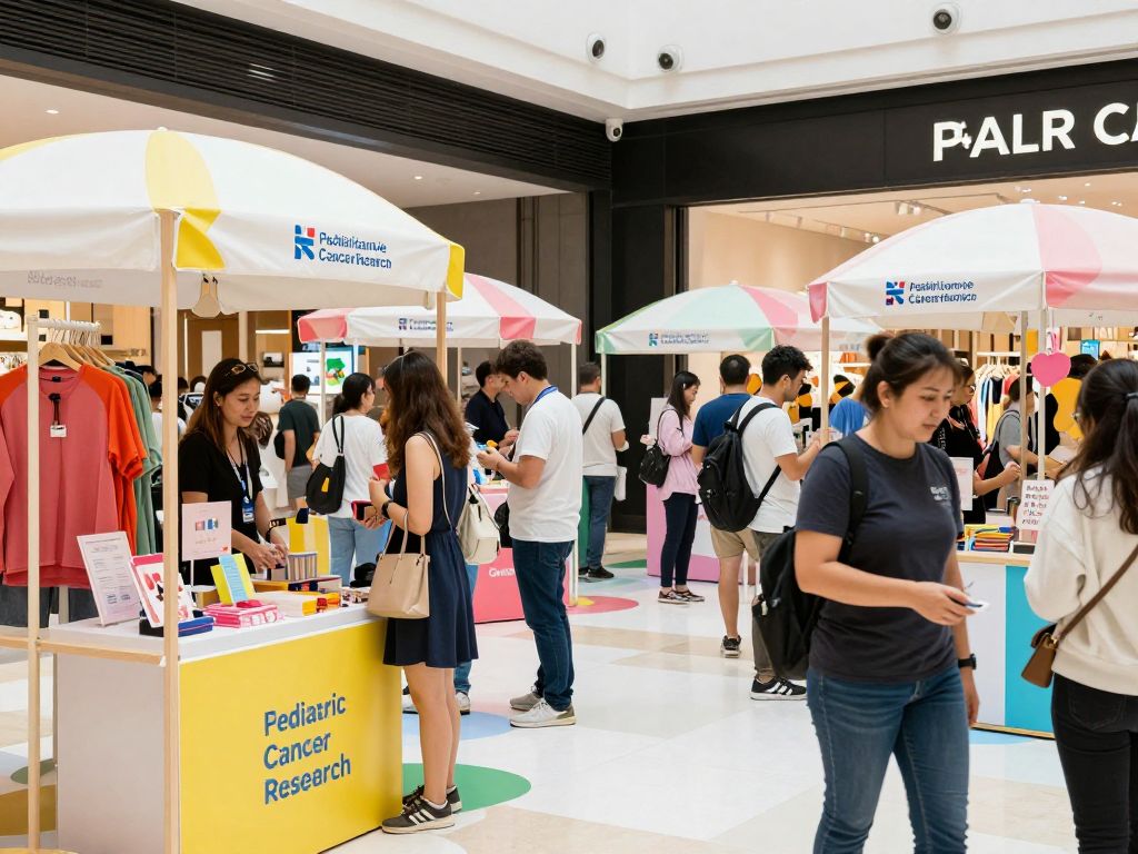 A vibrant scene from Shop The Sale Houston, showcasing local boutiques and shoppers.